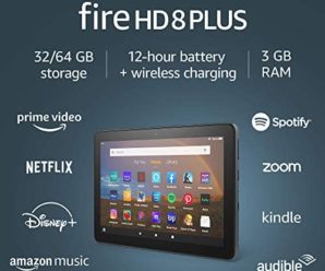 Certified Refurbished Fire HD 8 Plus tablet, HD display, 32 GB, our best 8″ tablet for portable entertainment, Slate