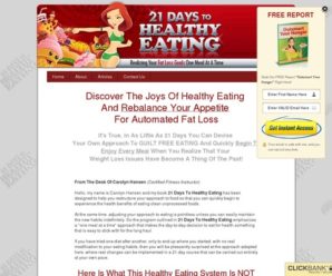 21 Days To Healthy Eating: Realizing Your Fat Loss Goals One Meal At A Time