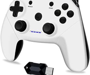 Wireless Game Controller for PC, PS3, Android Phones, Tablets, TV Box, Steam – 2.4G Remote Gamepad Joystick with Dual Vibration, Plug and Play