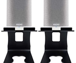 Denon Home 150 Wireless Multi Room Speaker Pair (White) with HEOS, Airplay 2, Bluetooth & Speaker Stands Bundle (3 Items)