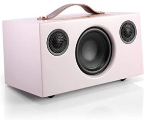 Audio Pro Addon C5 Compact High Fidelity WiFi Bluetooth Wireless Multi-Room Speakers Compatible with Alexa, Computers, Laptop, Desktop, Cellphone & Tablet – Pink