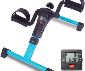 Folding Pedal Exerciser,Under Desk Bike Arm and Leg Exercise Peddler Machine with LCD Display