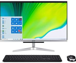 Acer Aspire C24-963-UA91 AIO Desktop, 23.8″ Full HD Display, 10th Gen Intel Core i3-1005G1, 8GB DDR4, 512GB NVMe M.2 SSD, 802.11ac Wi-Fi 5, Wireless Keyboard and Mouse, Windows 10 Home