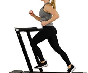 Sunny Health & Fitness ASUNA Premium Slim Folding Treadmill Running Machine with Speakers for Home Gyms