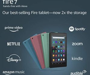 Fire 7 tablet, 7″ display, 16 GB, latest model (2019 release), Black