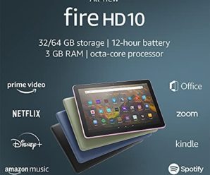 All-new Fire HD 10 tablet, 10.1″, 1080p Full HD, 32 GB, latest model (2021 release), Black