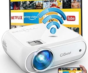 Mini Projector, CiBest 7000L Movie Projector with Wireless Display Function, 1080p for FHD Home Theater, Compatible with iPhone, Android, TV Stick, Games Console, Comes with Projector Screen