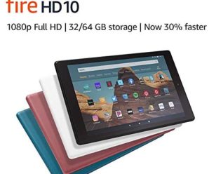 Certified Refurbished Fire HD 10 Tablet (10.1″ 1080p full HD display, 32 GB) – Black