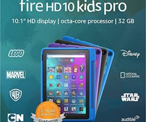 Introducing Fire HD 10 Kids Pro tablet, 10.1″, 1080p Full HD, ages 6–12, 32 GB, Sky Blue