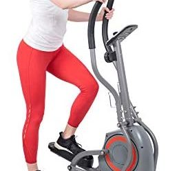 Sunny Health & Fitness Elliptical Cardio Climber Cross Trainer Machine with Stepping Motion