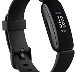 Fitbit Inspire 2 Health & Fitness Tracker with a Free 1-Year Fitbit Premium Trial, 24/7 Heart Rate, Black/Black, One Size (S & L Bands Included)