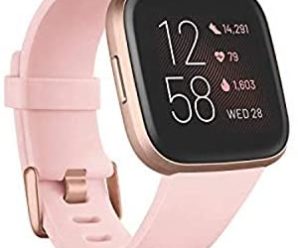 Fitbit Versa 2 Health and Fitness Smartwatch with Heart Rate, Music, Alexa Built-In, Sleep and Swim Tracking, Petal/Copper Rose, One Size (S and L Bands Included)