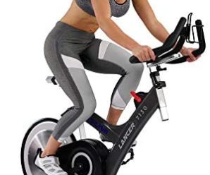 Sunny Health & Fitness Asuna 7130 Lancer Cycle Exercise Bike with Magnetic Resistance Belt Rear Drive, 33 LB Flywheel, Dual Caged/Clipless (SPD) Pedals, 285 LB Max Weight