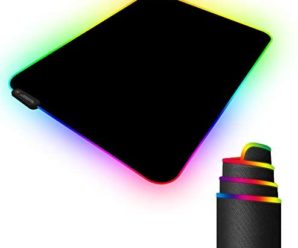 RGB Gaming Mouse Pad with 11 RGB Light up Modes,LED Gaming Pad,Non-Slip Rubber Based Computer Mice mat Medium Size(13.7” x 10.3”)