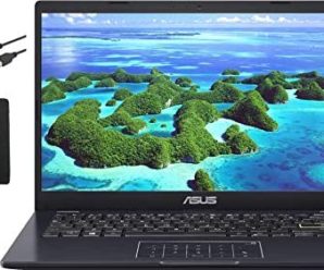 2021 Newest ASUS 14″ Thin Light Business Student Laptop Computer, Intel Celeron N4020 (up to 2.8GHz), 4GB DDR4 RAM, 128GB eMMC, 12Hours Battery Life, Zoom Meeting, Windows 10, Blue w/GM Accessories