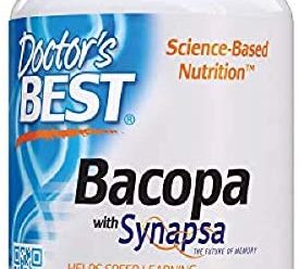 Doctor’s Best Bacopa with Synapsa, Brain, Enhances Memory, Antioxidant, Non-GMO, Vegan, Gluten & Soy Free, 320 mg, 60 Count