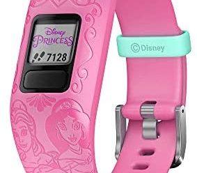 Garmin vivofit jr. 2, Kids Fitness/Activity Tracker, 1-year Battery Life, Adjustable Band, Disney Princess, Pink