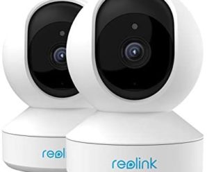 Home Security Camera System, Reolink 3MP HD Plug-in Indoor WiFi Camera, Pan Tilt Pet Camera, Baby Monitor, Night Vision, 2 Way Audio, Motion Alerts, 7 Day Free Cloud/Local SD Card Storage, E1(2 Pack)