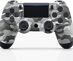 Wireless PS4 Controller, Bluetooth Gamepad for PS4/Pro/Slim/PC/Android Mobile Phone with 2021 New Dual Motor Vibration & Joystick & Triggers, Audio Function, Led Touch Pad, 6-axis gyro,Camouflage Grey