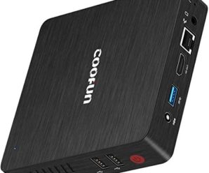 Desktop Mini PC Fanless Computer Windows 10 Pro Intel Atom Quad Core x5-Z8350 4GB DDR/64GB eMMC HDMI and VGA Port 2.4/5.8G WiFi BT4.2 USB 3.0 Mounting Bracket Auto Power On