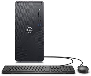 Dell Inspiron 3880 Desktop Computer – Intel Core i5 10th Gen, 12GB Memory, 512GB Solid State Drive, Windows 10 Pro, 2 Year On-Site (Latest Model) – Black