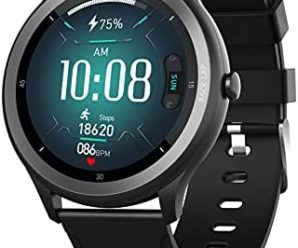 LUONENG Smart Watch for iPhone Compatible with Samsung and Android Phones IP68 Swimming Waterproof Tracker Fitness with Heart Rate and Blood Pressure Monitor Smart Watch for Men and Women,Black