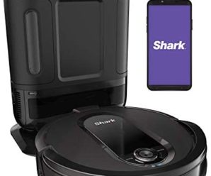 Shark AV1010AE IQ Robot Vacuum with XL Self-Empty Base, Advanced Navigation Mapping, Wifi & Alexa, Multi-Surface Brushroll, Carpet & Hard Floor, Multi-Stage Filtration, for Pets, Dander & Dust, Black