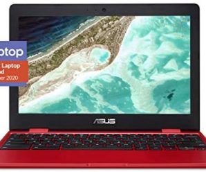 ASUS Chromebook C223 11.6″ HD Chromebook Laptop, Intel Dual-Core Celeron N3350 Processor (up to 2.4GHz), 4GB RAM, 32GB eMMC Storage, Premium Design, Red, C223NA-DH02-RD