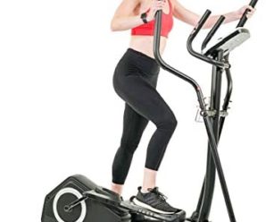 Sunny Health & Fitness Programmable Cardio Elliptical Trainer – SF-E3890, Black