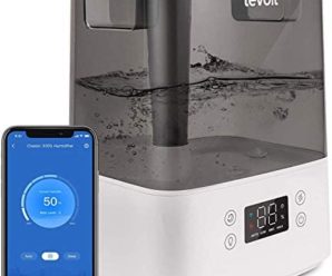 levoit Humidifiers for Bedroom Home Large Room, 6L Smart WiFi Top Fill Cool Mist Air Ultrasonic Vaporizer for Baby Plants, Essential Oil Diffuser, Quiet Easy Clean, Filterless, Work with Alexa, Gray