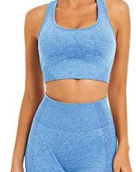 Toplook Women Seamless Yoga Workout Set 2 Piece Outfits Gym Shorts Sports Bra