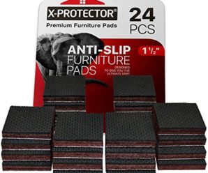 Non Slip Furniture Pads X-PROTECTOR – Premium 24 pcs 1 1/2” Furniture Pad! Best Furniture Grippers – Rubber Feet – Furniture Floor Protectors for Keep in Place Furniture & Furniture Stoppers