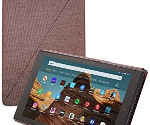 Fire HD 10 Tablet (32 GB, Plum, With Special Offers) + Amazon Standing Case (Plum) + 15W USB-C Charger