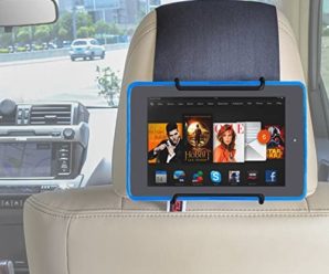 TFY Car Headrest Mount Holder for All Kindle Fire – Kindle Fire HD 6 / HD 7 / HD X7 / HD X9 / HD 6 (2014) / HD 7 (2014) / HD 6 (Kid Edition) / HD 7 (Kid Edition) / New Fire 7 (2015) / HD 8 / HD 10