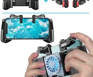 Mobile Game Controller + Active Cooling Fan Phone Radiator Grip, Compatible with iPhone/Android Phone, for PUBGG/Fortnitee/Call of Duty Mobile Games, Cooler Gaming Case Triggers L1R1 Buttons