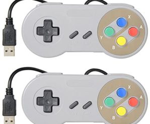 2 Pack USB Controller for Super Nintendo, SNES Retro Famicom Game Gaming Joypad Gamepad for Windows PC MAC Linux Android Raspberry Pi (Multicolored)