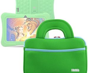 TabSuit 7″ Tablet Bag Compatible for Dragon Touch Y88X Plus/Y88X/M7 Kids Tablet, Dragon Touch S7/S8 Tablet Ultra-Portable Neoprene Zipper Carrying Sleeve Case Bag with Accessory Pocket- Green