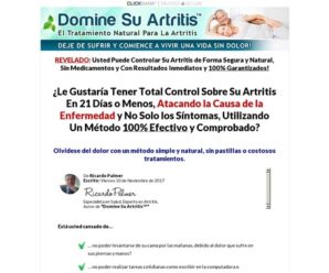 Domine Su Artritis – 90% De Comisión. Grandes Ventas