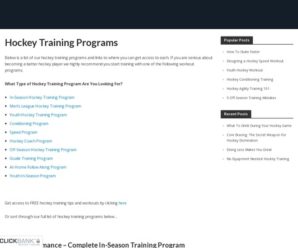 Hockey Training Programs – Workout Programs For Hockey Players