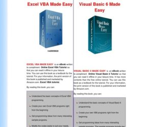 VBA book and Visual Basic 6 book