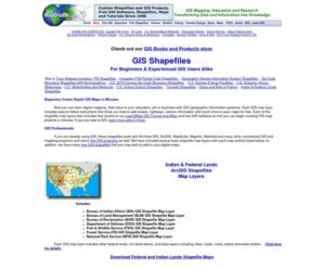 Download GIS Shapefiles – FSA, GNIS, zip code, climate, tornadoes, school districts, zip codes, dams , Indian and federal lands, toxic releases