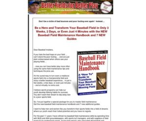 Baseball Field Maintenance Handbook