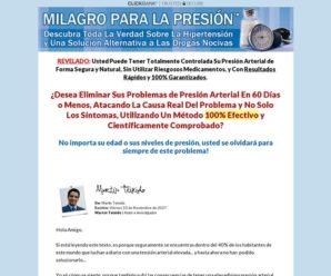 Milagro Para La Presion – 90% Comisión. Unico En Español!