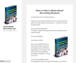 Home Based Recruiting Tips