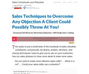 + Sales Rebuttals » Overcoming Objections » Closing Techniques