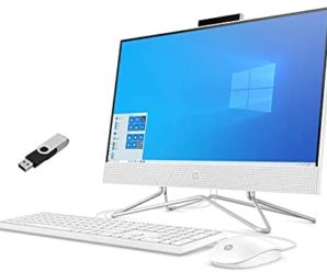 2021 Newest HP 24-inch FHD All-in-One Desktop Computer – Dual-Core AMD Athlon Silver 3050U – 8GB DDR4 RAM-256GB SSD – DVD-RW – WiFi Bluetooth – Windows 10 Pro – Snow White w/RATZK 32GB USB Drive