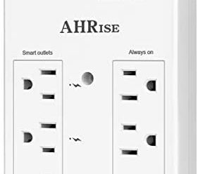 Smart Plug, USB Wall Charger, AHRISE WiFi Surge Protector with 4 USB Ports(4.8A/24W Total), 6-Outlet Extender(3 Smart Outlets), Compatible with Alexa Google Assistant for Voice Control