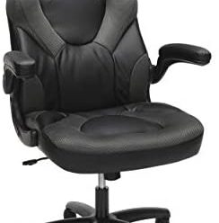 OFM ESS Collection Racing Style Bonded Leather Gaming Chair, in Gray (ESS-3085-GRY)