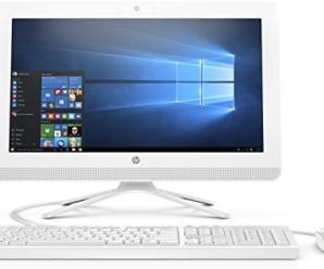 HP 20-inch All-in-One Computer, Intel Celeron J4005, 4GB RAM, 1TB Hard Drive, Windows 10 (20-c410, White) – 3KZ89AA#ABA