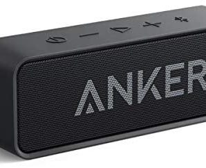 Upgraded, Anker Soundcore Bluetooth Speaker with IPX5 Waterproof, Stereo Sound, 24H Playtime, Portable Wireless Speaker for iPhone, Samsung and More